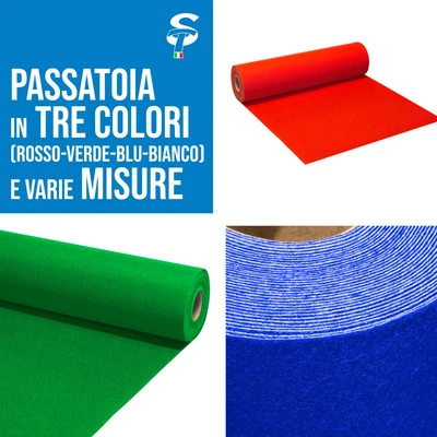 Passatoia Bianca Rossa Verde Blu matrimoni eventi feste varie misure - Image 1 of 4