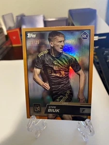 Stipe Biuk 2023 Topps MLS Base Orange Foil /25 Los Angeles FC - Picture 1 of 2