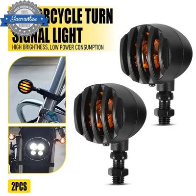 2X Luz Indicadora de Seta Universal Âmbar para Motocicleta Harley Dyna Honda - Imagem 1 de 4