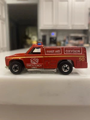 VTG Hot Wheels Redline 1974 Emergency Unit Fire Truck #50 Red Mattel Hong Kong - Image 1 of 4