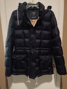 Abercrombie & Fitch A&F CHAQUETA ACOLCHADA ABRIGO DE INVIERNO PARA HOMBRE L Azul Marino/Azul - Imagen 1 de 16