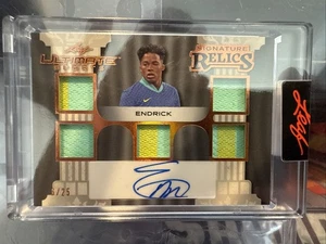 2024 Leaf Ultimate Sports Endrick Signature Relic /25 Game Used 5 Patch Auto - Picture 1 of 3
