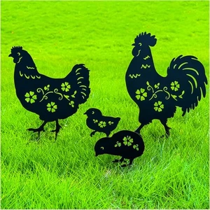 Chicken Metal Decorative Garden Stakes Chicken Gifts for Women/Men Chicken Lo... - Picture 1 of 8