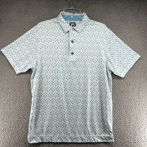 FootJoy Poloshirt Herren Medium Palme Flamingo Print Golf Performance Sommer - Bild 1 von 10