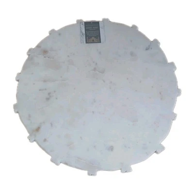 Natural Marble Lazy Susan, 16", Travel The World From Home, Handcrafted In India - Image 1 of 2