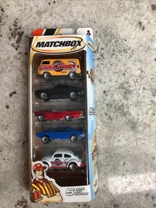 2004 Matchbox 5 Pack "Burger Zone" Volkswagen Van-Beetle, Camaro, T-Bird, Cuda - Picture 1 of 5