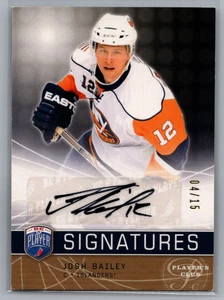 2008-09 UD Be a Player Signatures Player's Club Gold /15 Josh Bailey #S-BJ AU RC - Picture 1 of 2