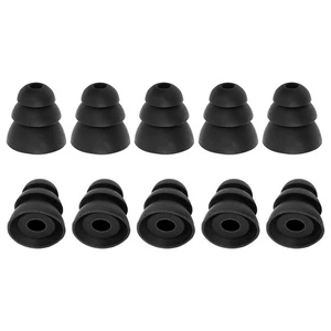 Écouteurs intra-auriculaires en Silicone Noir Bride Triple Lot de 10 auriculaire - Imagen 1 de 8