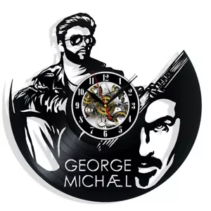 Orologio da parete in vinile George Michael regalo compleanno vacanze arredamento casa design musica - Foto 1 di 4