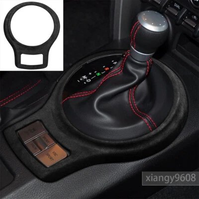 Borde de panel de cambio de marchas de gamuza negro gris para Toyot@ 86 Subaru BRZ 12-20 Scion FR-S Foto 1 de 4