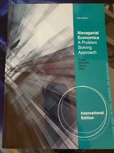Managerial Economics: A Problem Solving Approach, Paperback Luke M. Froeb - Picture 1 of 2