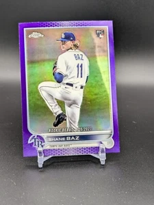 Shane Baz 2022 aggiornamento Topps debutto cromato rookie viola parallelo #USC240 - Foto 1 di 2