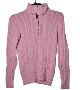 Vintage Ralph Lauren Damen rosa Viertelreißverschluss Rollkragen Fischer Pullover Medium - Bild 1 von 8