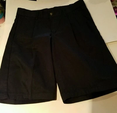 Boys Chaps Navy Blue Shorts Pleated Front C861030H Husky Size  16 - Image 1 of 3