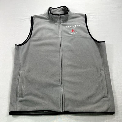 Pendleton Vest Mens XL Gray Fleece Jacket Full Zip Outdoor Western Adult - Image 1 of 4
