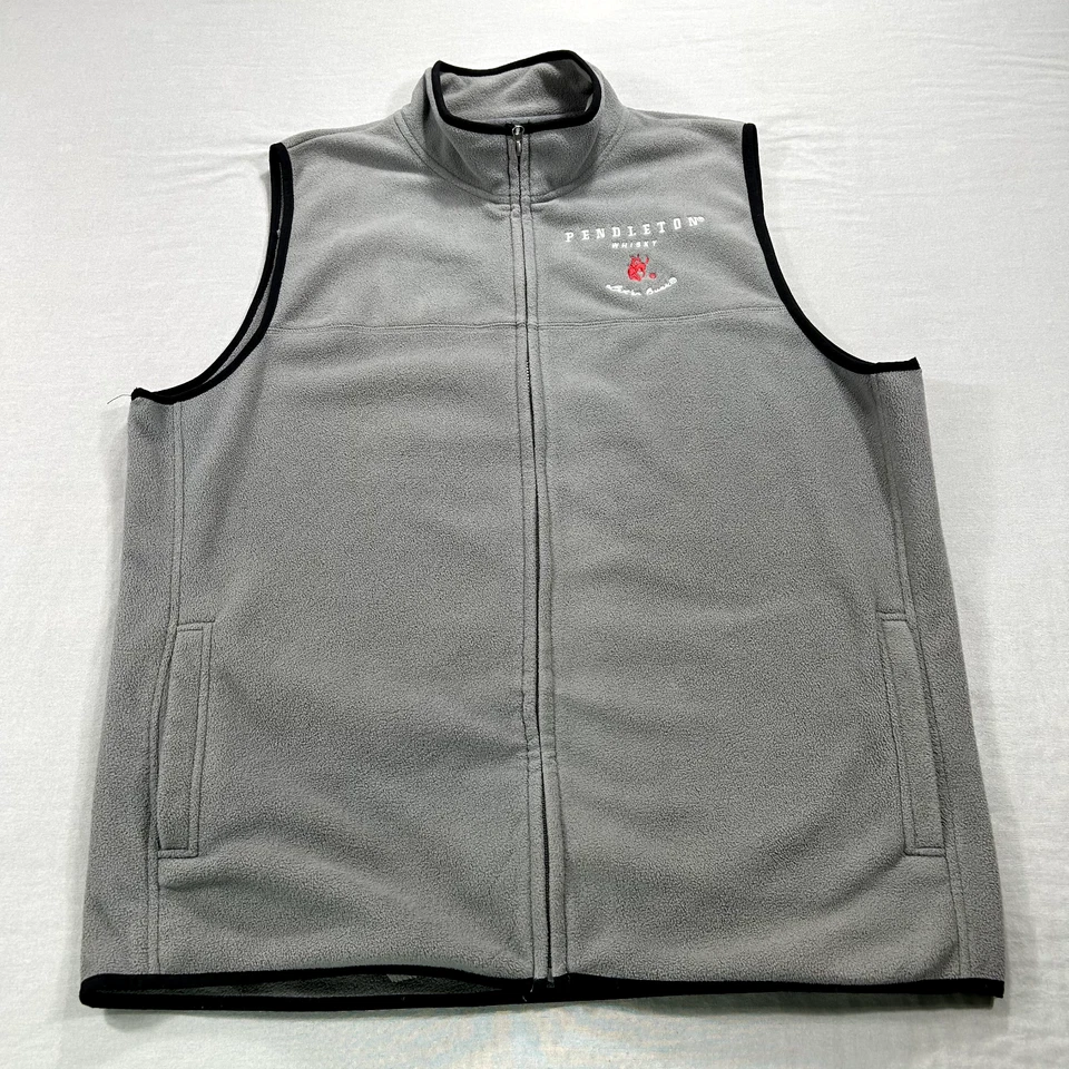 Pendleton Vest Mens XL Gray Fleece Jacket Full Zip Outdoor Western Adult - Image 1 of 4