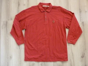 Vintage Bugle Boy Shirt Mens XL Red Long Sleeve Polo With Crest Logo Y2K NWOT - Picture 1 of 7