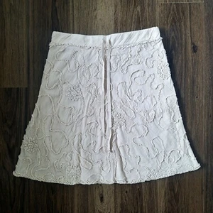 💙 Max Studio Elastic Waist Drawstring Skirt Embroidered 100% Cotton Boho Beach - Picture 1 of 7