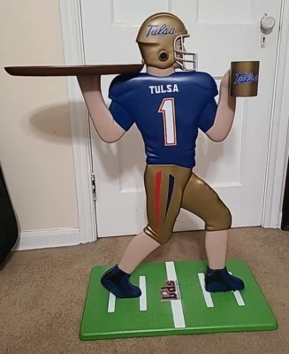 My Wingman NCAA Tulsa Golden Hurricane Endtable.  Basement Dad Sports. - Image 1 of 4