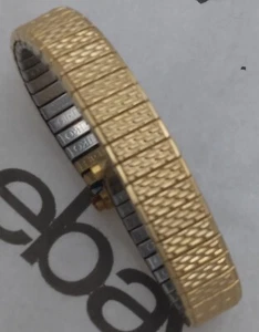 Vintage NOS 9 mm Seiko Two Tone Gold Twist Flex Watchband - Picture 1 of 6