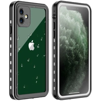For iPhone 11 12 Pro Case Waterproof Shockproof Cover Built-in Screen Protector - Image 1 of 4