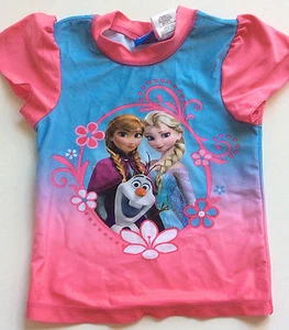 DISNEY Frozen Girls Anna and Elsa Pajama top SIZE 5 - Picture 1 of 3