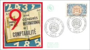 9e Diseño Sobre Contabilidad - Paris - 1967 - FDC - Imagen 1 de 1