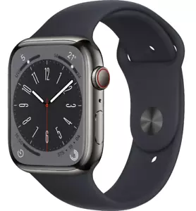 Apple Watch Series 8 – 45 mm – Silbernes Edelstahlgehäuse – GPS + Cellular – OVP - Bild 1 von 8