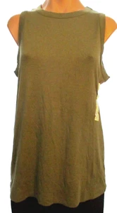 New Time and Tru Large 12-14 green knit pullover tank Top - Picture 1 of 3