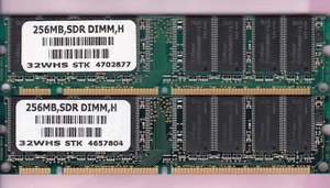 512MB 2x256MB PC-133 PNY Brand 32WHS INFINEON Ram Memory Kit PC133 SDRAM 32Mx64 - Picture 1 of 2