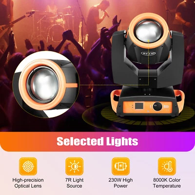 7R Sharpy 230W Zoom Moving Head Beam Light 8+16Prism Strobe Stage Party DJ Light - Image 1 of 4