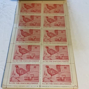 1979 New Jersey Special Pheasant and Quail Stamps, (Book No. 1382 of 50) $ 5.00 - Picture 1 of 6