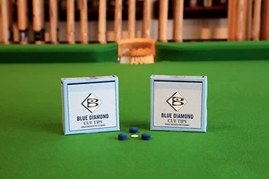 50 echte blaue Diamant-Snooker/Poolspitzen, Braunschweig, Chesworth Cues, Sheffield - Bild 1 von 12