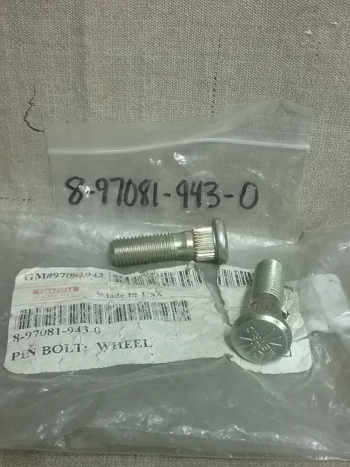 Perno de pasador Isuzu; rueda 8-97081-943-0 (lote de 2) Foto 1 de 1