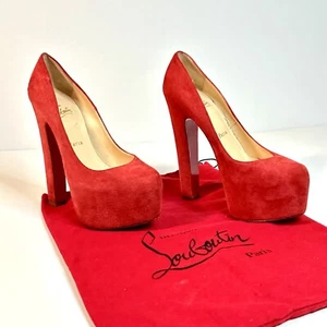Christian Louboutin Pumps Rot Wildleder Plateau EU 36 US 6 - Bild 1 von 10