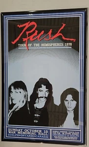 Rush 1978 Ontario CA Konzertposter 11 x 17 gerahmt - Bild 1 von 2