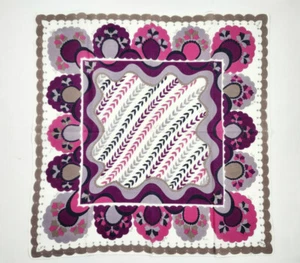 Authentic Vintage Emilio Pucci Purple Pocket Square Cotton Hankerchief READ - Picture 1 of 4