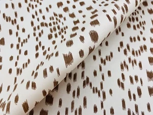 Brunschwig & Fils Abstract Animal Print Stripe Fabric- Les Touches / Tan 3.10 yd - Picture 1 of 3