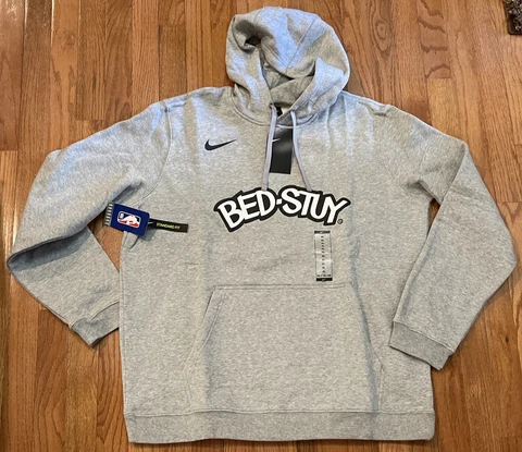 Men's Brooklyn Nets Nike City Edition Club Pullover Hoodie NWT XL Cover
