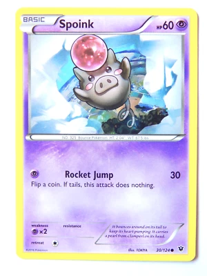 Spoink 30/124 (NM, Pokemon Card, Fates Collide, 2016, Psychic, Common) - Image 1 of 2