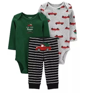Carters 3pc The Season Holiday Truck Outfit Set size NB Boys Baby - Picture 1 of 1