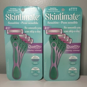 (2) Skintimate Sensitive Skin Damen Einwegrasierer mit Aloe Vera - 4ct. Jeweils - Bild 1 von 2