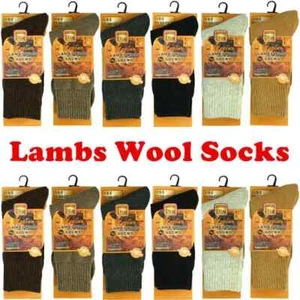 12 pairs Men's Winter Warm merino lamb wool Boots Thermal Crew Socks Size 10-13 - Picture 1 of 2