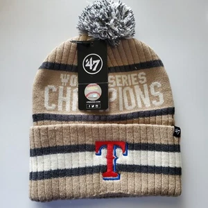 47' Brand Texas Rangers 2023 World MLB Series Champions Beanie Winter NWT - Picture 1 of 8