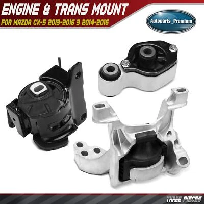 3x Engine & Transmission Mount & Engine Shock Mount for Mazda CX-5 2013-2016 3 6 - Image 1 of 4