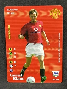 FOOTBALL CHAMPIONS TCG 2002-03 LAURENT BLANC NONHOLO 076/105 NM - Picture 1 of 2
