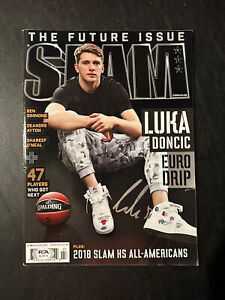 Luka Doncic Signed Slam Magazine Rookie Auto 2018 Dallas Mavericks MVP? RARE PSA