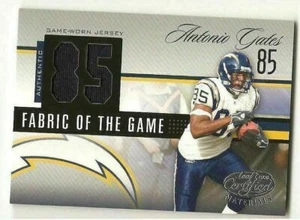 2006 LEAF CERTIFIED MATERIALS ANTONIO GATES FABRIC OF THE GAME JERSEY #12/85 - Picture 1 of 1