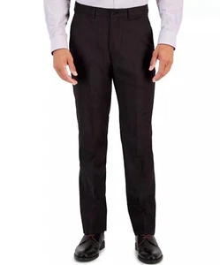 AX Armani Exchange Herren Slim Fit Schwarz Fensterscheibe Wolle Anzughose 36R - Bild 1 von 6