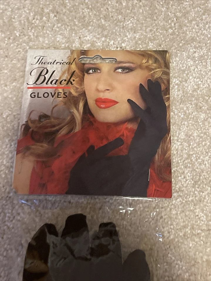 Guantes Largos Acanalados Elegante Vestir Halloween Adulto Disfraz Accesorio Negro Foto 1 de 3